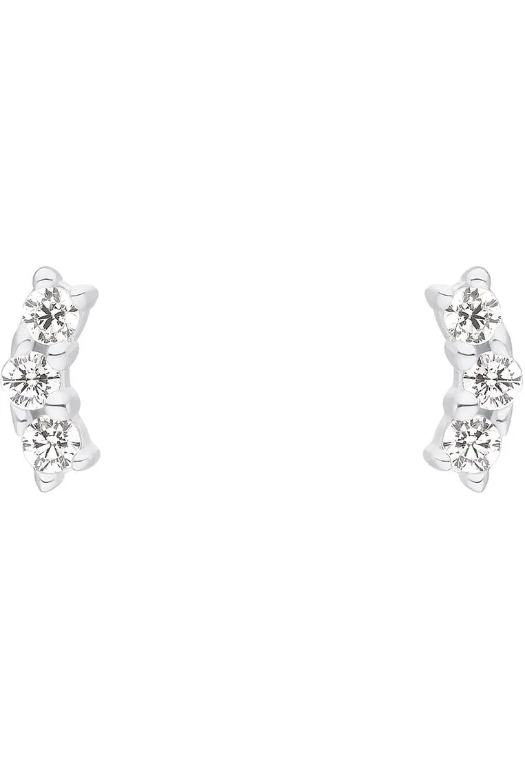 s.Oliver clous d'oreilles argent zircone 0,6 cm femme