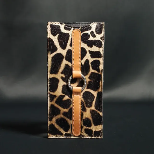 Secret de Cuir Etui girafe cuir 9x19cm lunettes