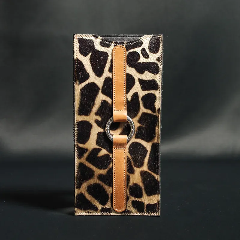 Secret de Cuir Etui girafe cuir 9x19cm lunettes