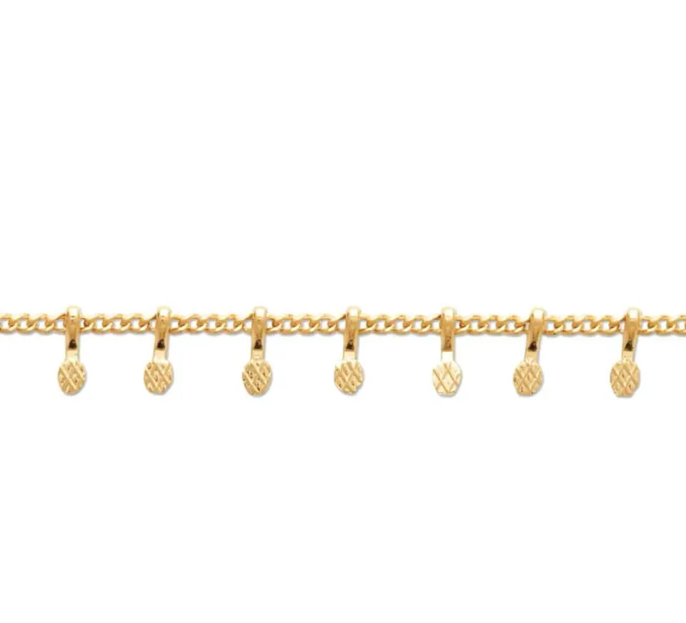Oriana France bracelet pastilles breloques plaqué or gravé