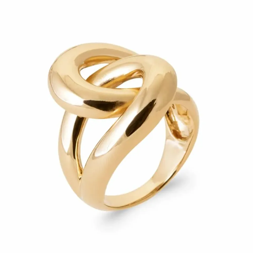 Oriana France anneaux mêlés bague plaqué or large