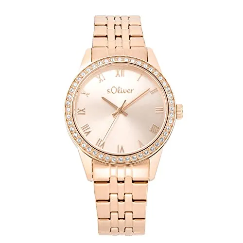 s.Oliver montre femme acier rosé quartz 5 ATM