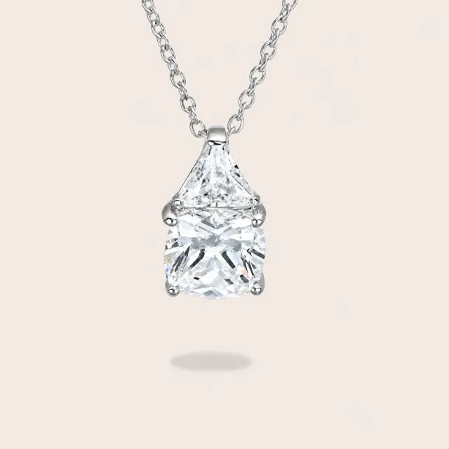 Ultima Edizione double pierre pendentif carré blanc