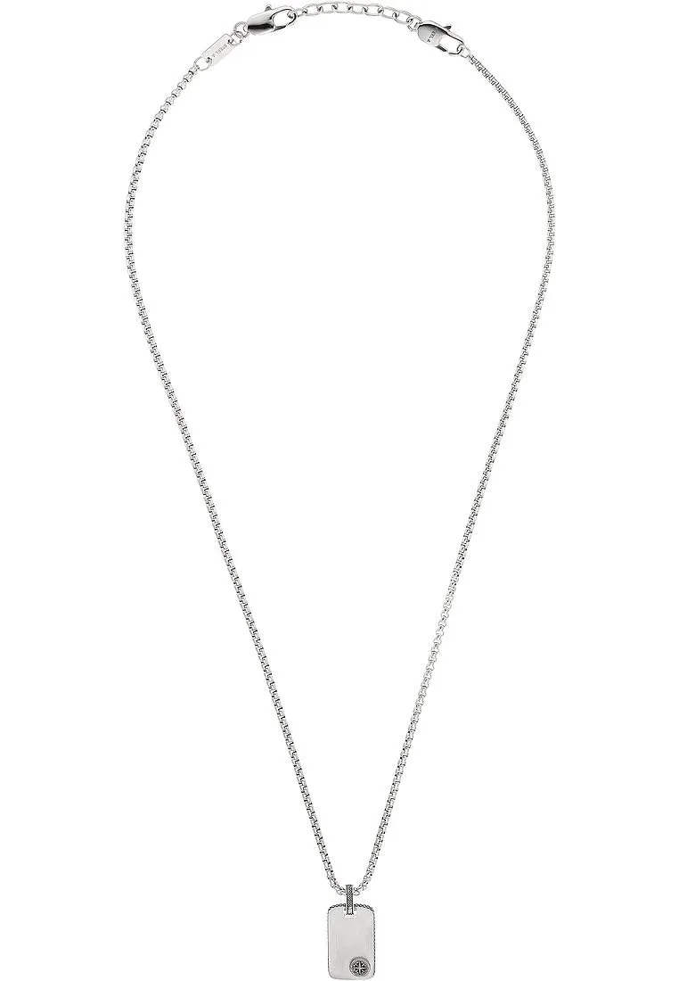 s.Oliver 2037997 collier homme acier boussole 55+5 cm