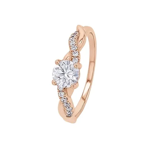 s.Oliver Bague Femme Argent 925 Zircones Or Rose 54