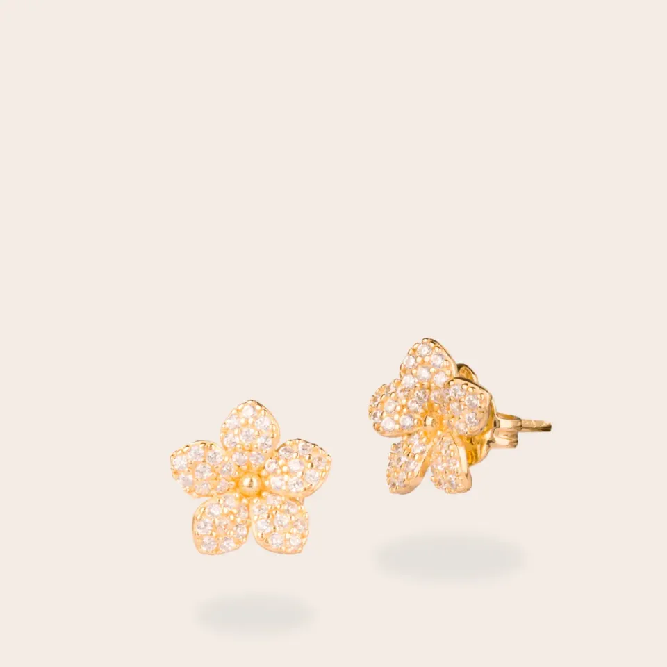 Ultima Edizione Fiore Mini boucles fleur pavé blanc