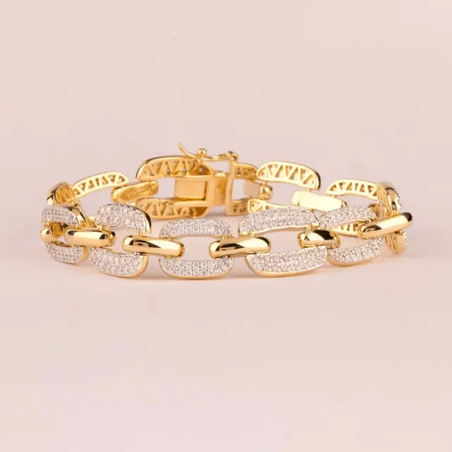 Ultima Edizione geometrico bracelet zircons blancs géométrique
