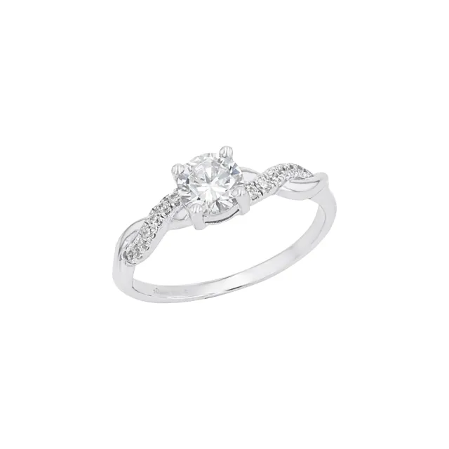 s.Oliver Solitaire bague femme argent zircone taille 56