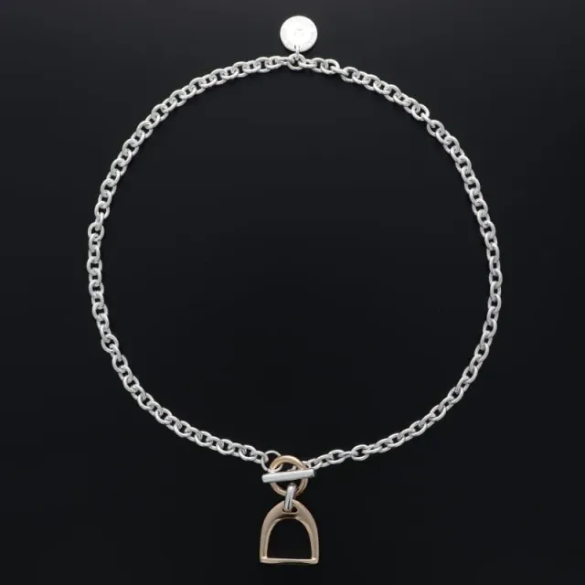 Secret de Cuir N°1737 collier étrier bicolore