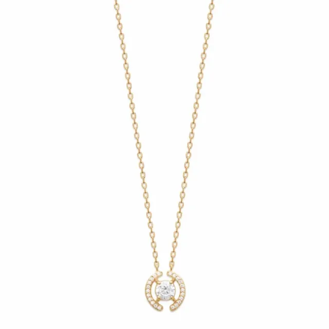 Oriana France entourage collier plaqué or diamant