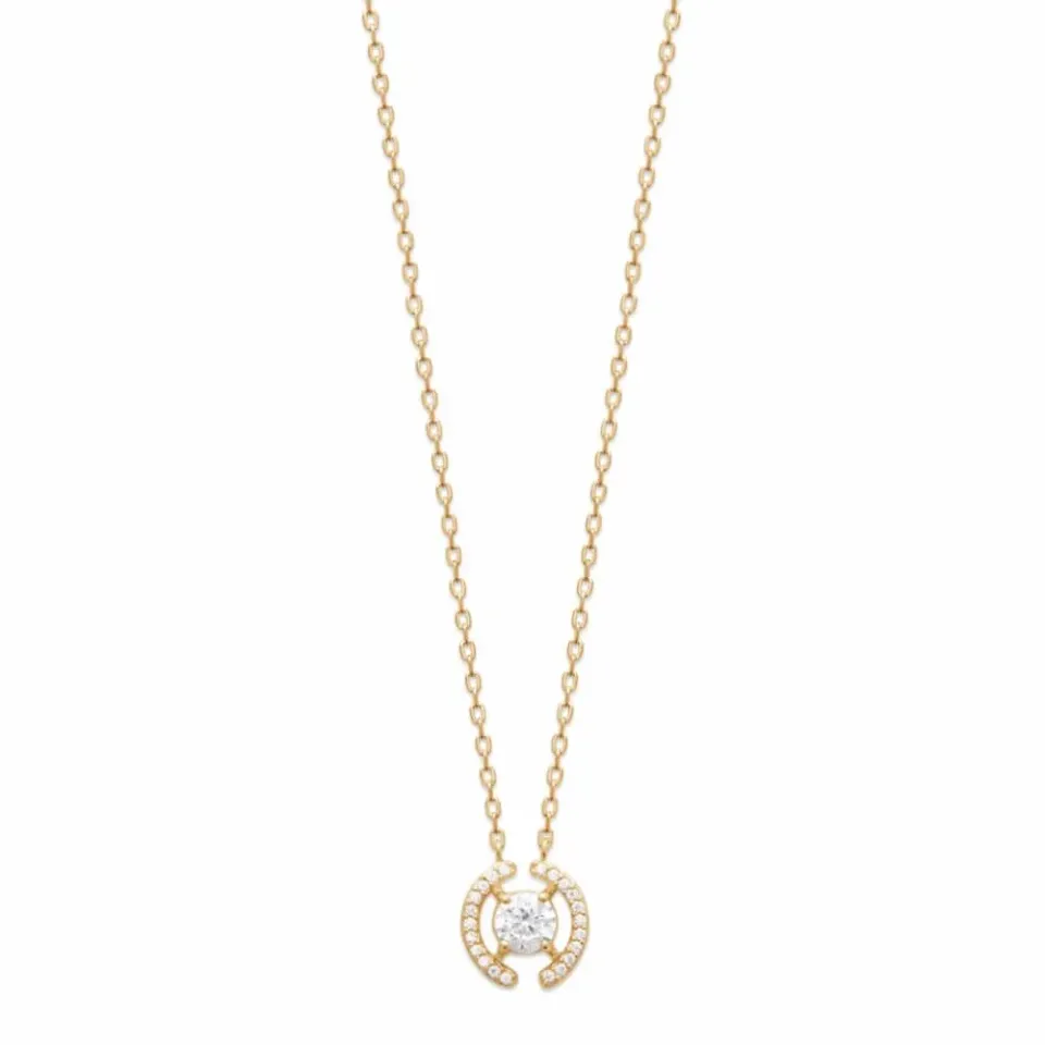 Oriana France entourage collier plaqué or diamant