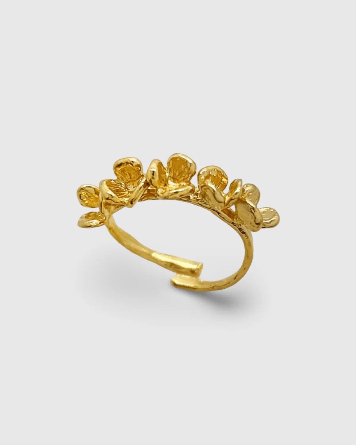 Elise Tsikis Jamne bague fleur or jaune ajustable
