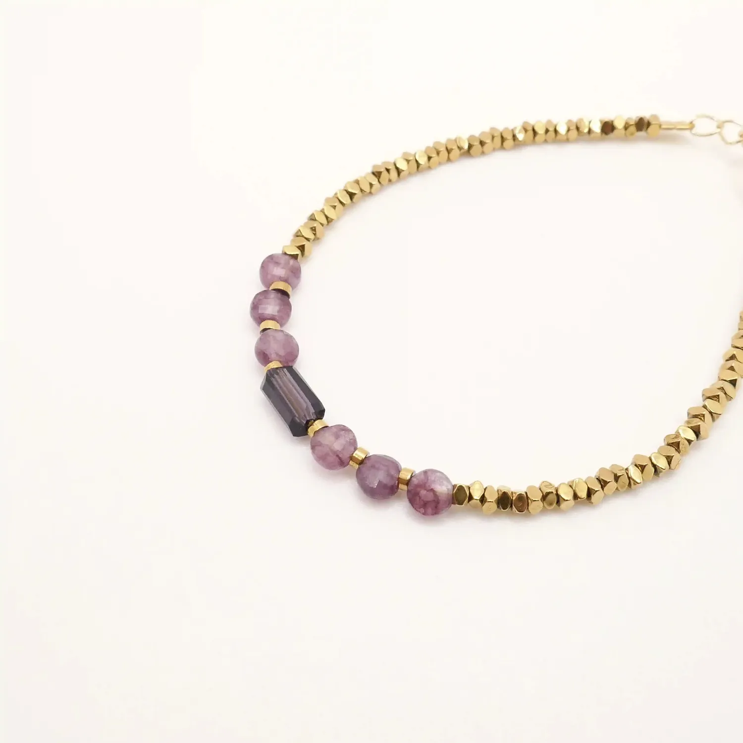 Cloralys Zélie bracelet 15 cm quartz rose doré