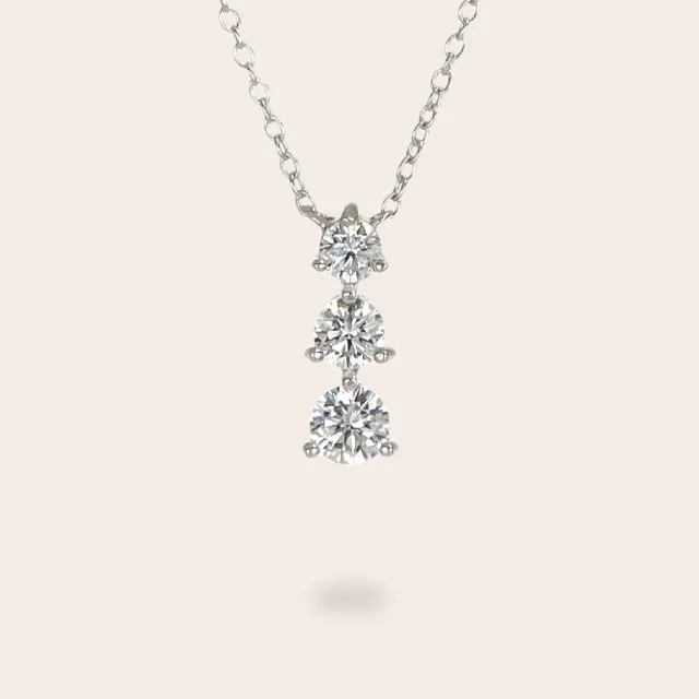 ULTIMA EDIZIONE pendentif trilogy zircons blancs