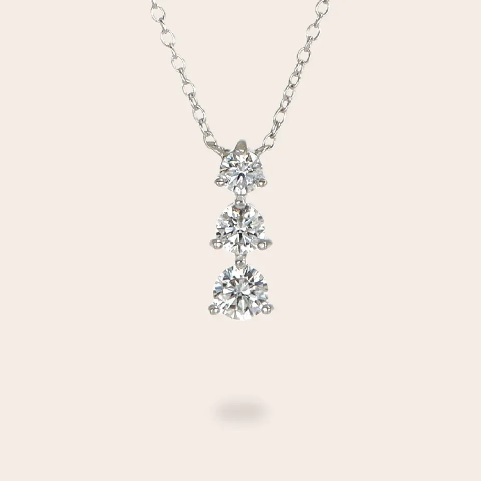 ULTIMA EDIZIONE pendentif trilogy zircons blancs