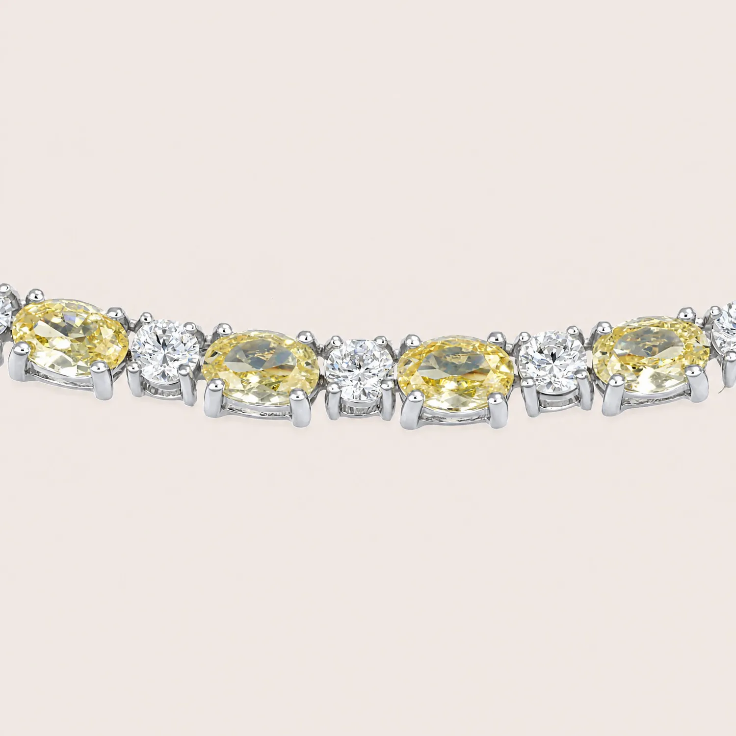 Ultima Edizione Tennis collier zircons ovales couleur
