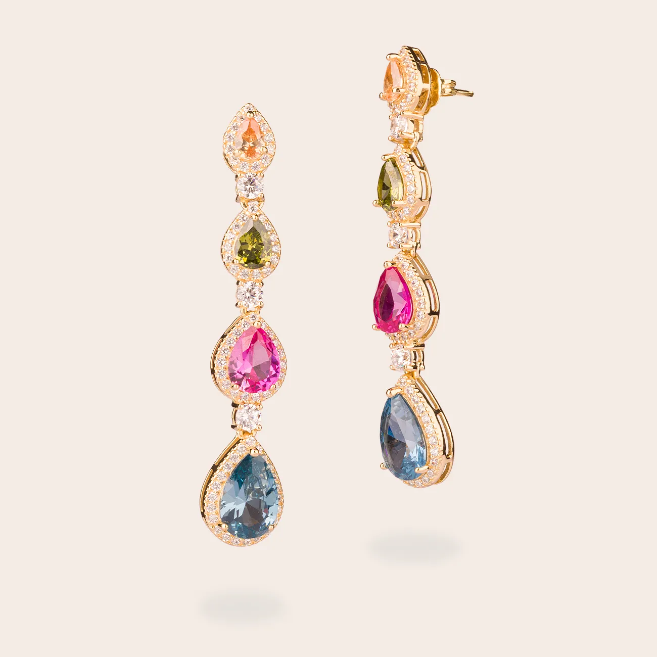 Ultima Edizione Zirconi boucles pendantes couleur