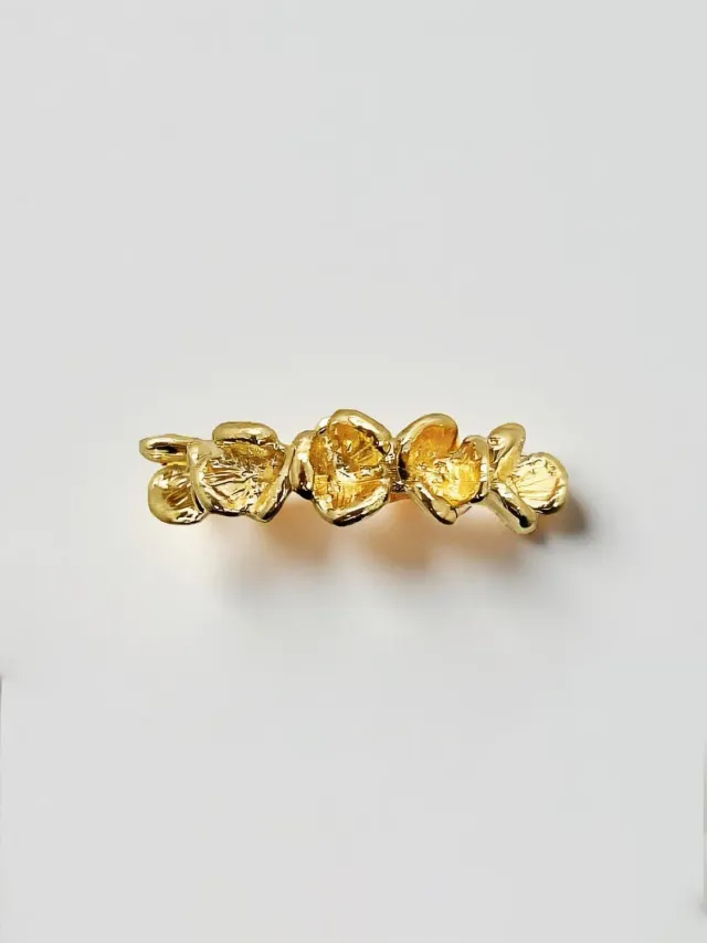 Elise Tsikis Jamne bague fleur or jaune ajustable