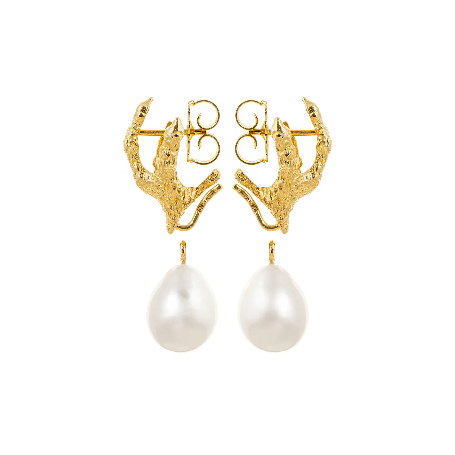 Lorella Tamberi Canal Artemis boucles oreilles griffe perle doré
