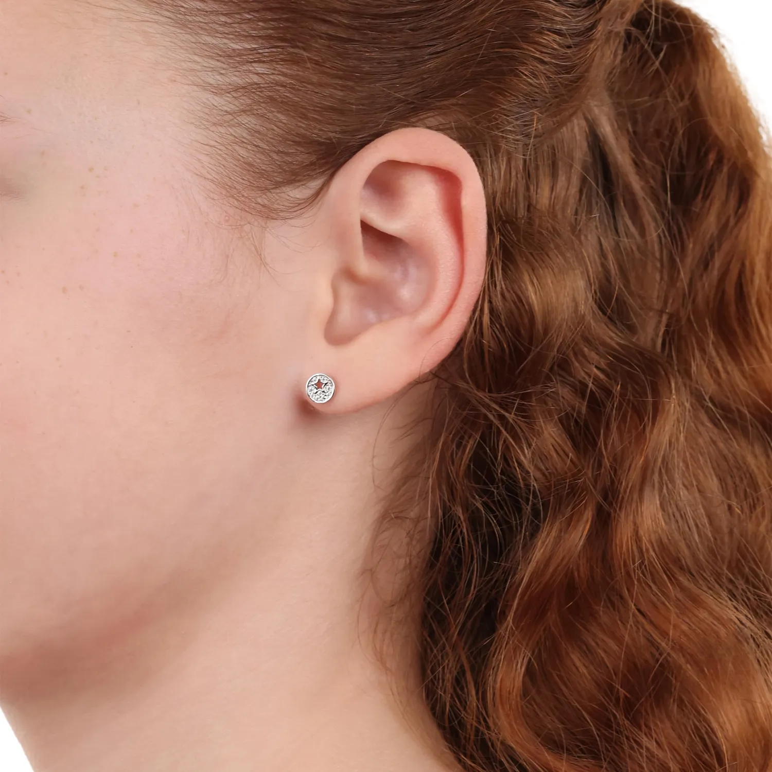 s.Oliver Étoile boucles d'oreilles fille argent blanc