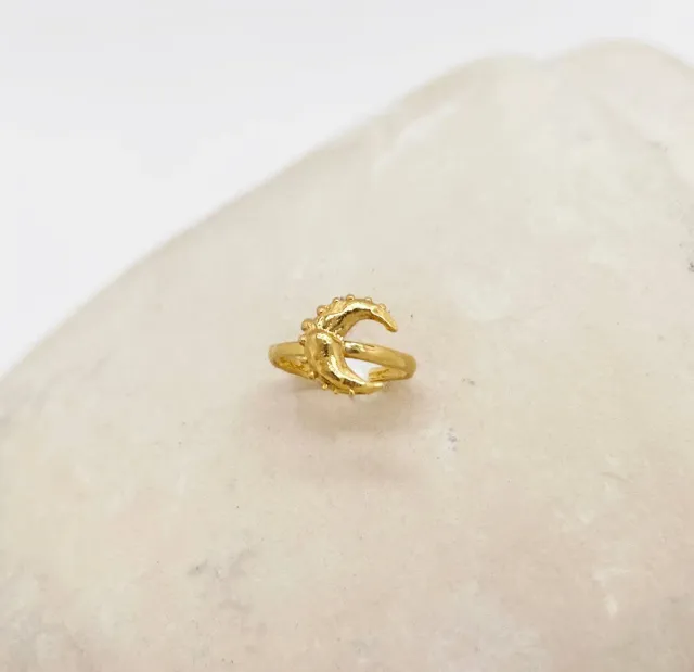 Elise Tsikis Mounia bague lune ajustable doré