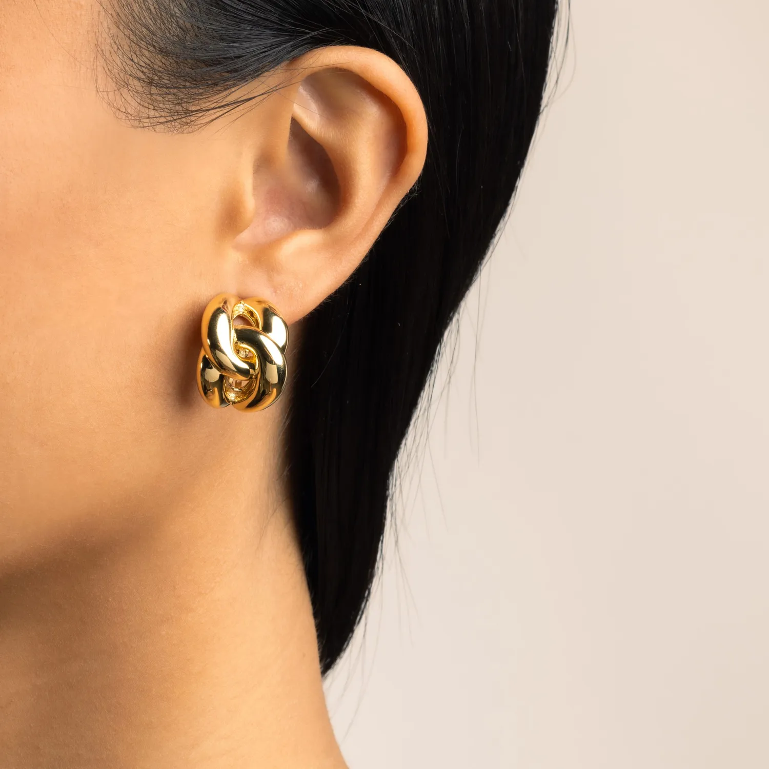 ULTIMA EDIZIONE noeud lisse boucles d'oreilles fantaisie