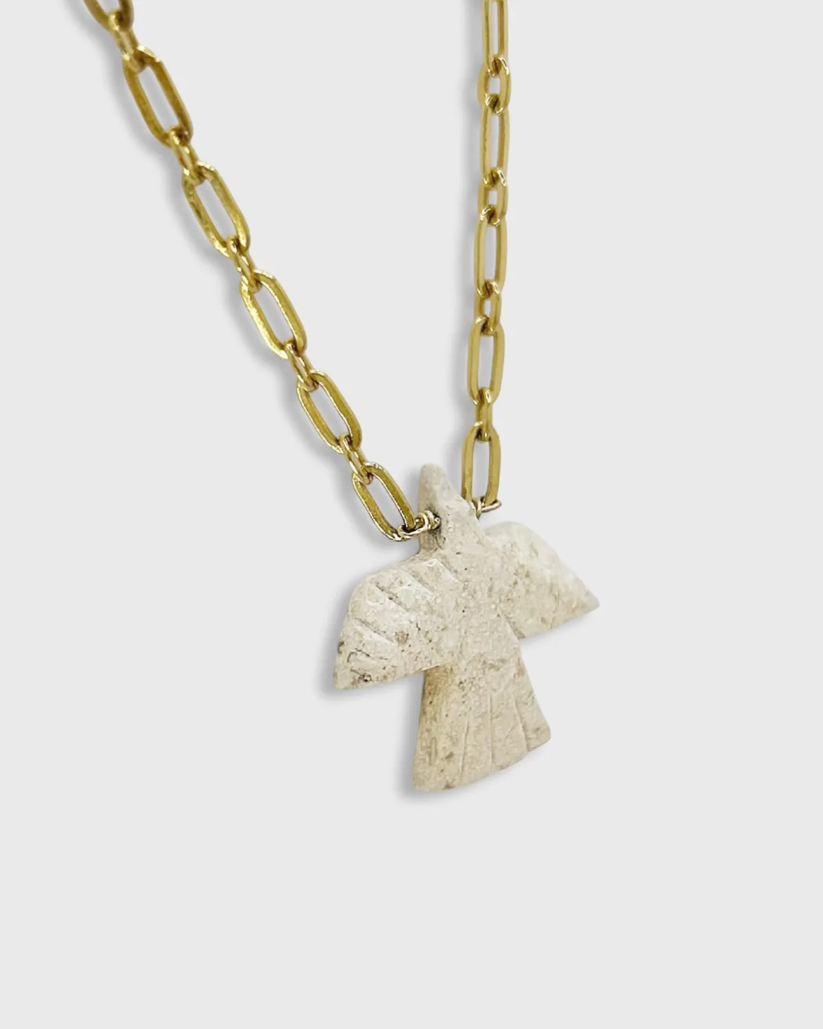 Elise Tsikis Pursley collier pendentif oiseau orange