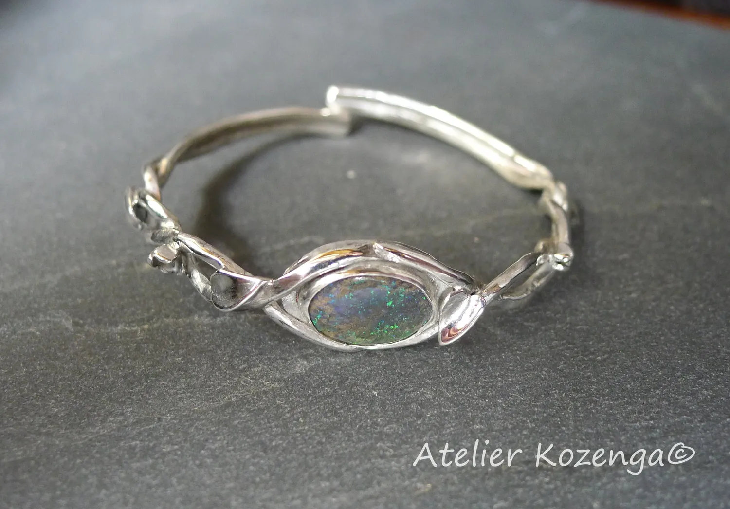 L'Atelier Kozenga Opale bracelet argent pierre opale
