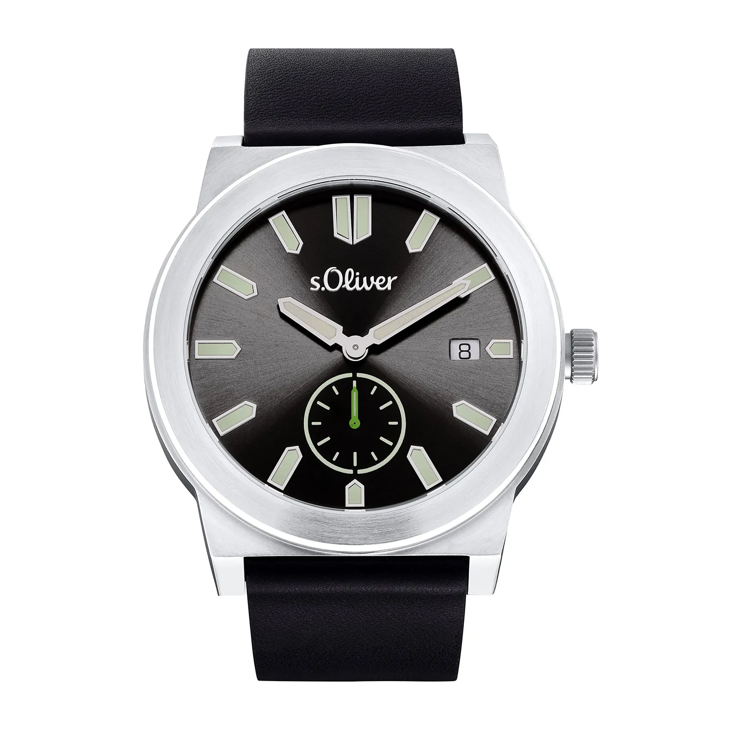 s.Oliver montre homme cuir gris quartz