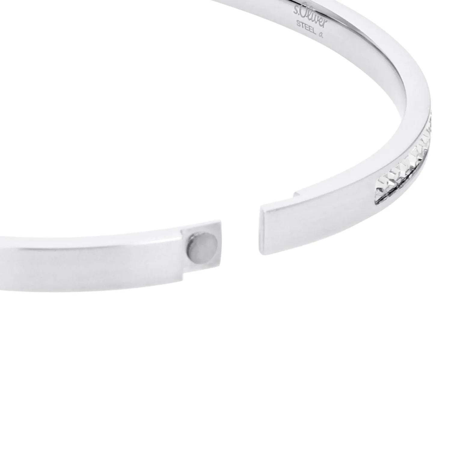 s.Oliver bracelet jonc femme acier argent 62 mm