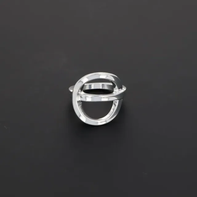 Secret de Cuir N°608 bague géométrique argentée