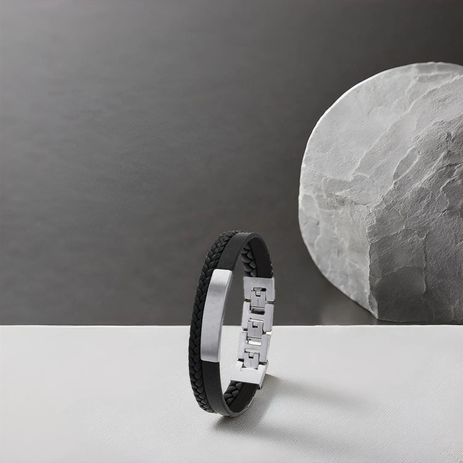 s.Oliver Collier homme sans motif argenté acier