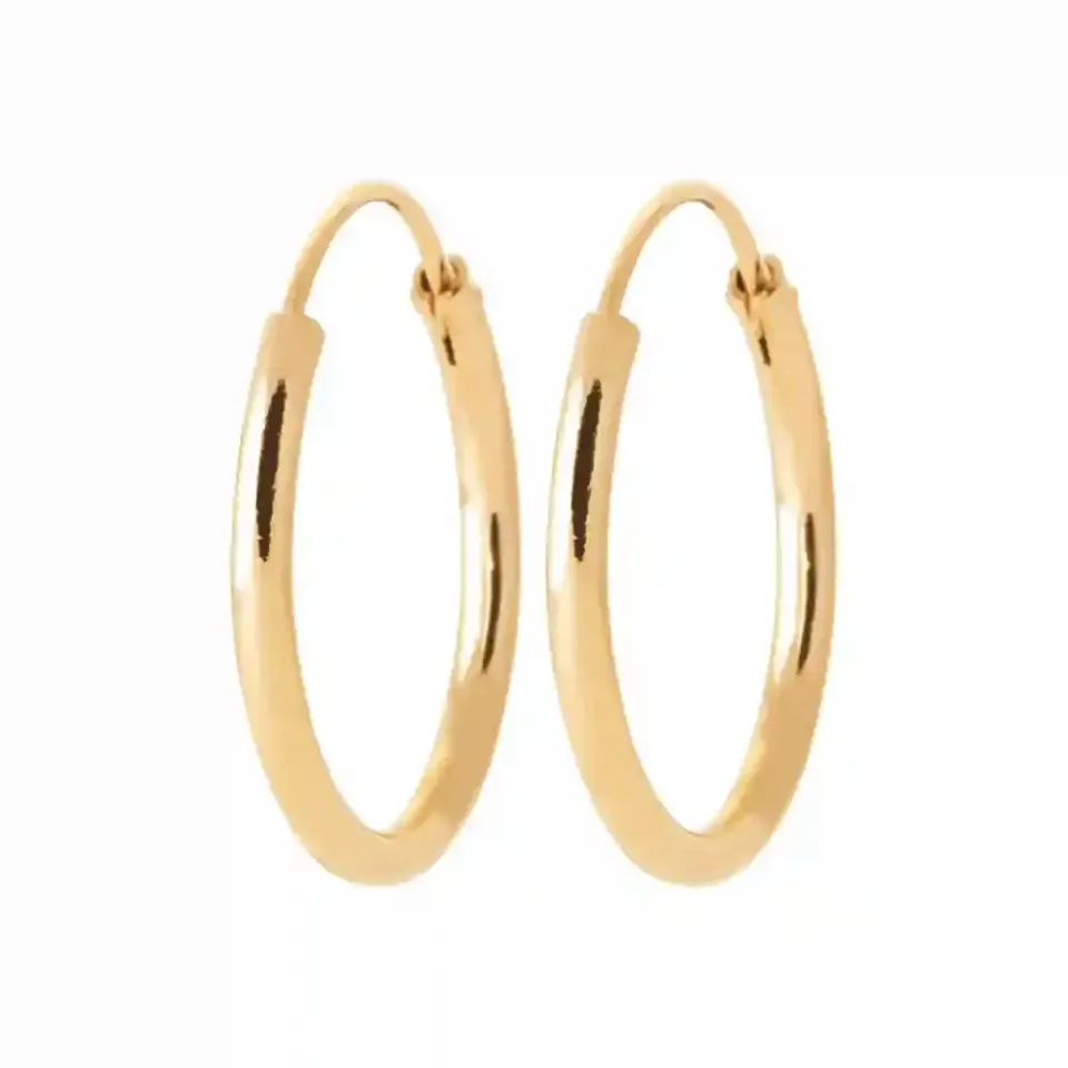 Oriana France créoles 20 mm boucles d’oreilles plaqué or