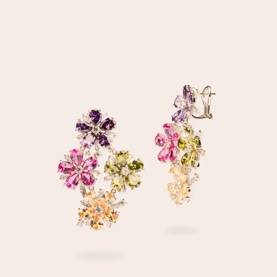 Ultima Edizione Fiori 45 mm boucles d’oreilles pendantes argent