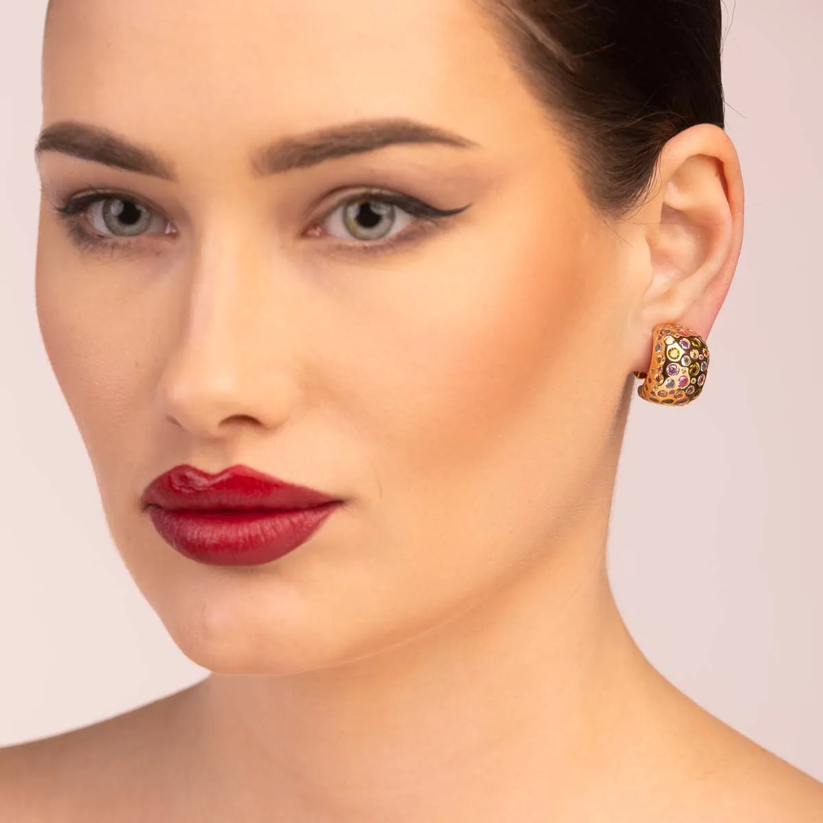 ULTIMA EDIZIONE Bubbles zircons boucles d'oreilles multicolores
