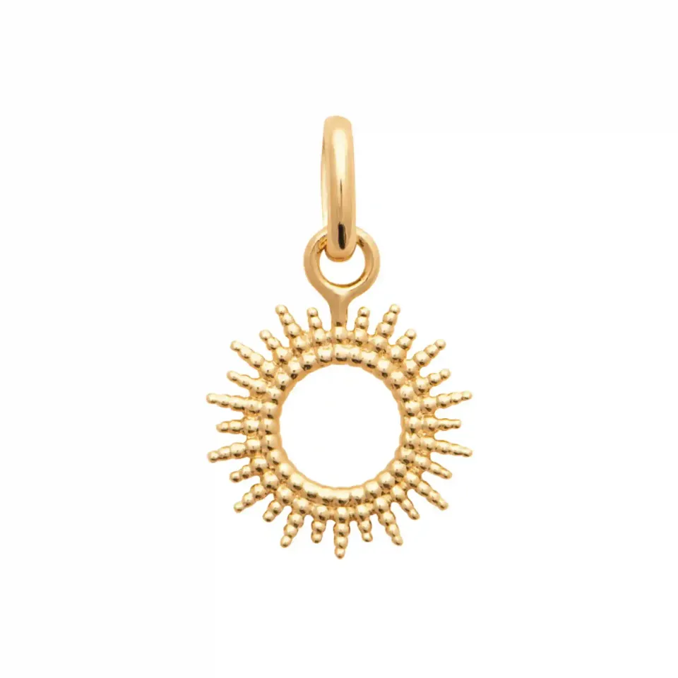 Oriana France pendentif soleil plaqué or 18 carats