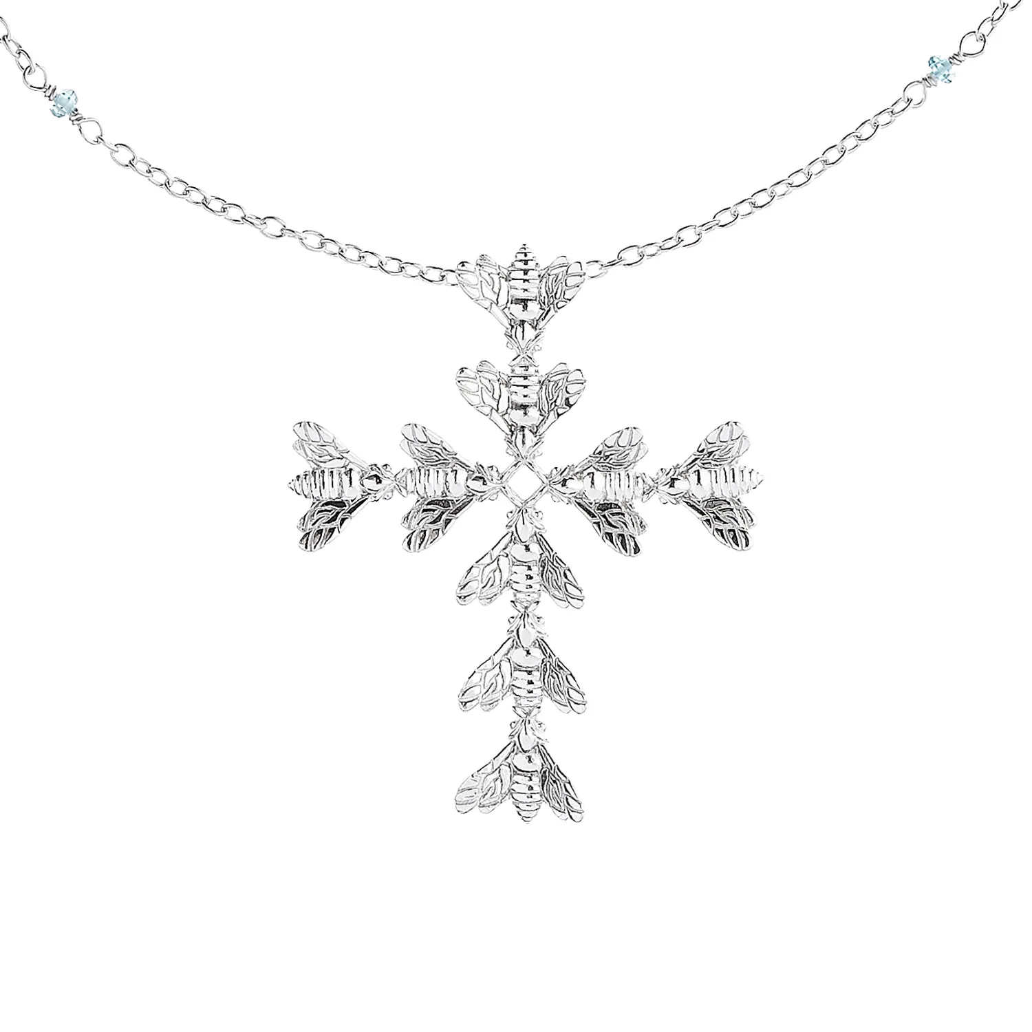 Lorella Tamberi Canal Bee Queen croix collier zircons