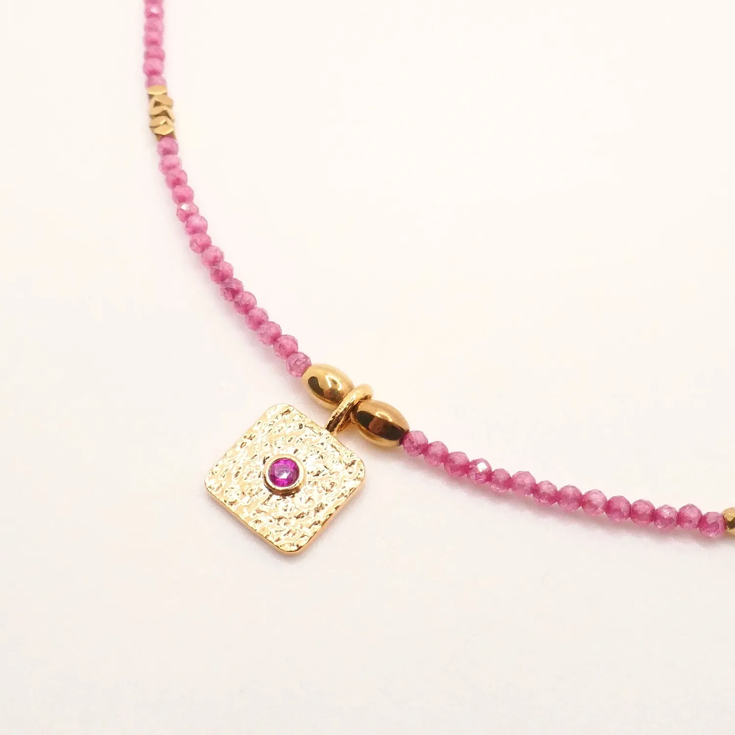 Cloralys Ezra collier zircon rose 40 cm