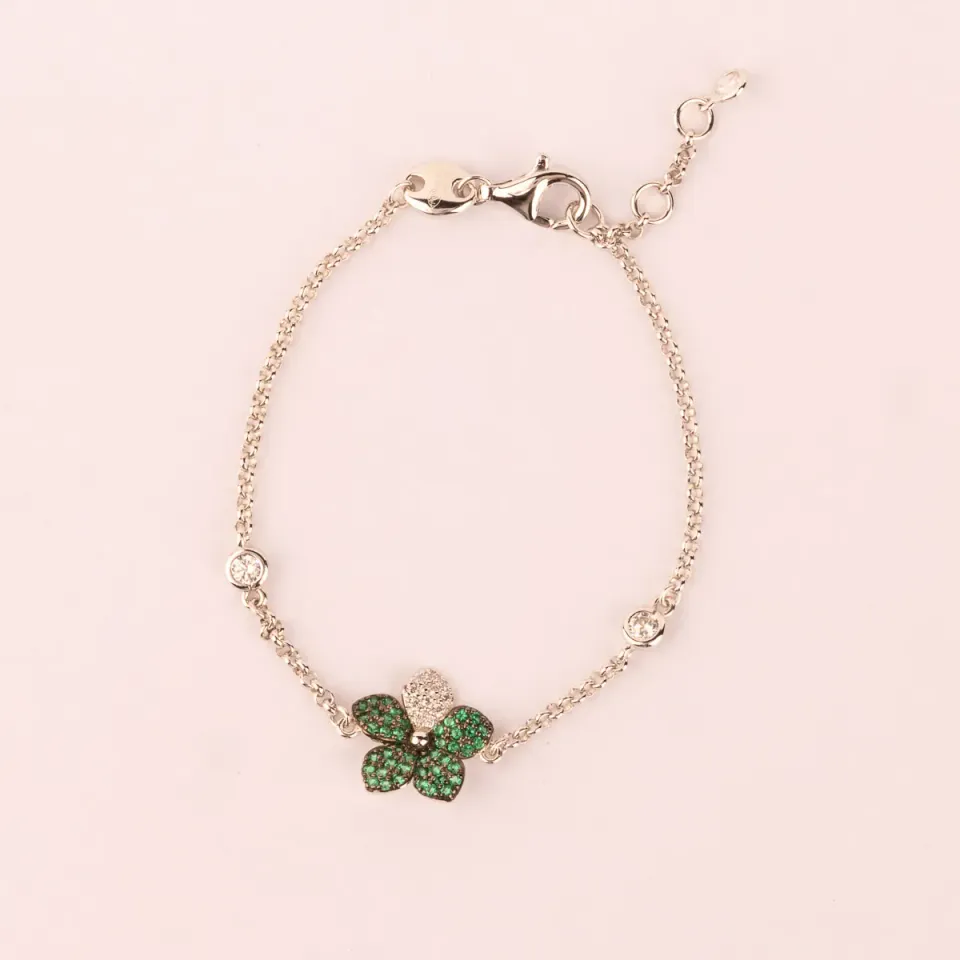 Ultima Edizione Fiore Singolo Pavé bracelet fleur