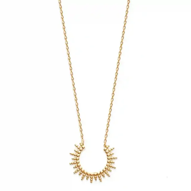 Oriana France collier soleil ouvert plaqué or doré