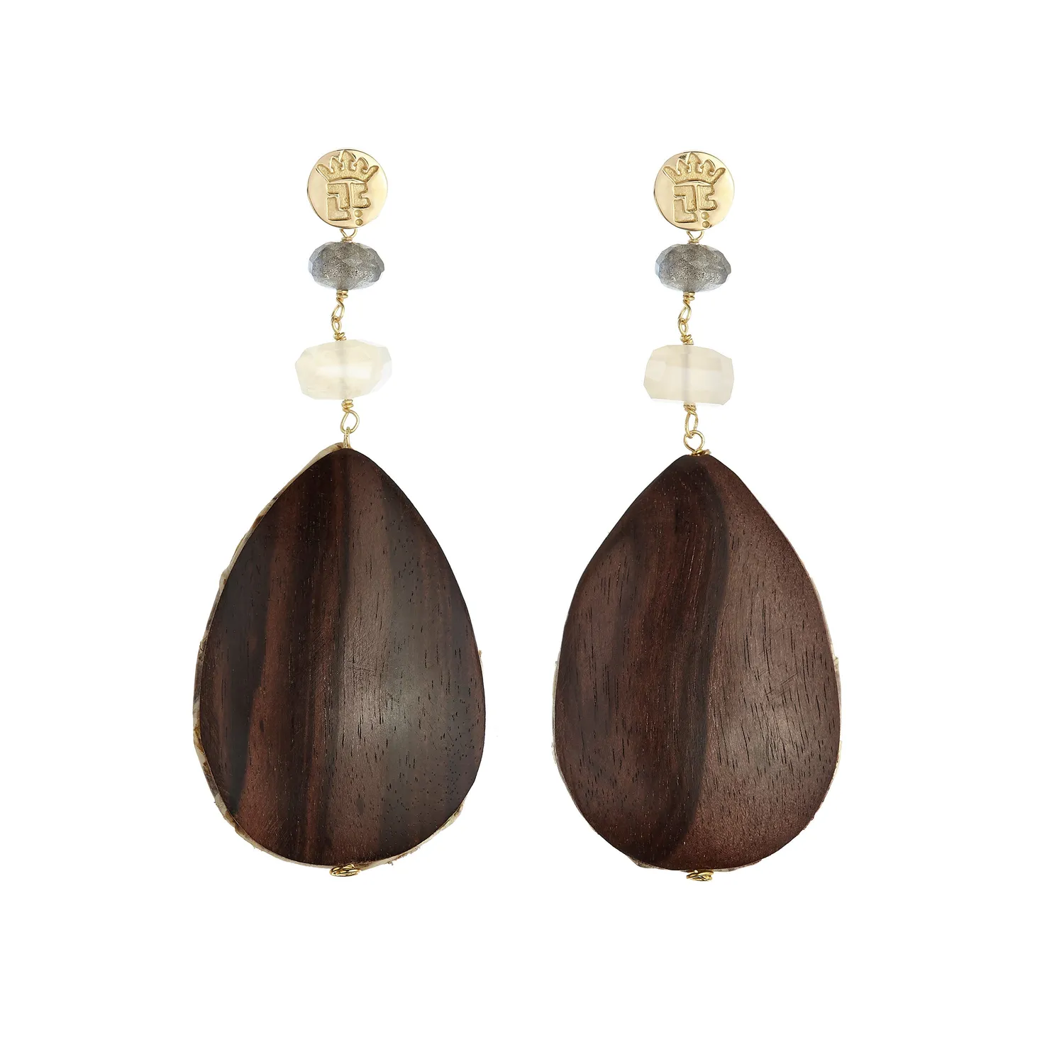 Lorella Tamberi Canal Tassel boucles python labradorite 8,5cm