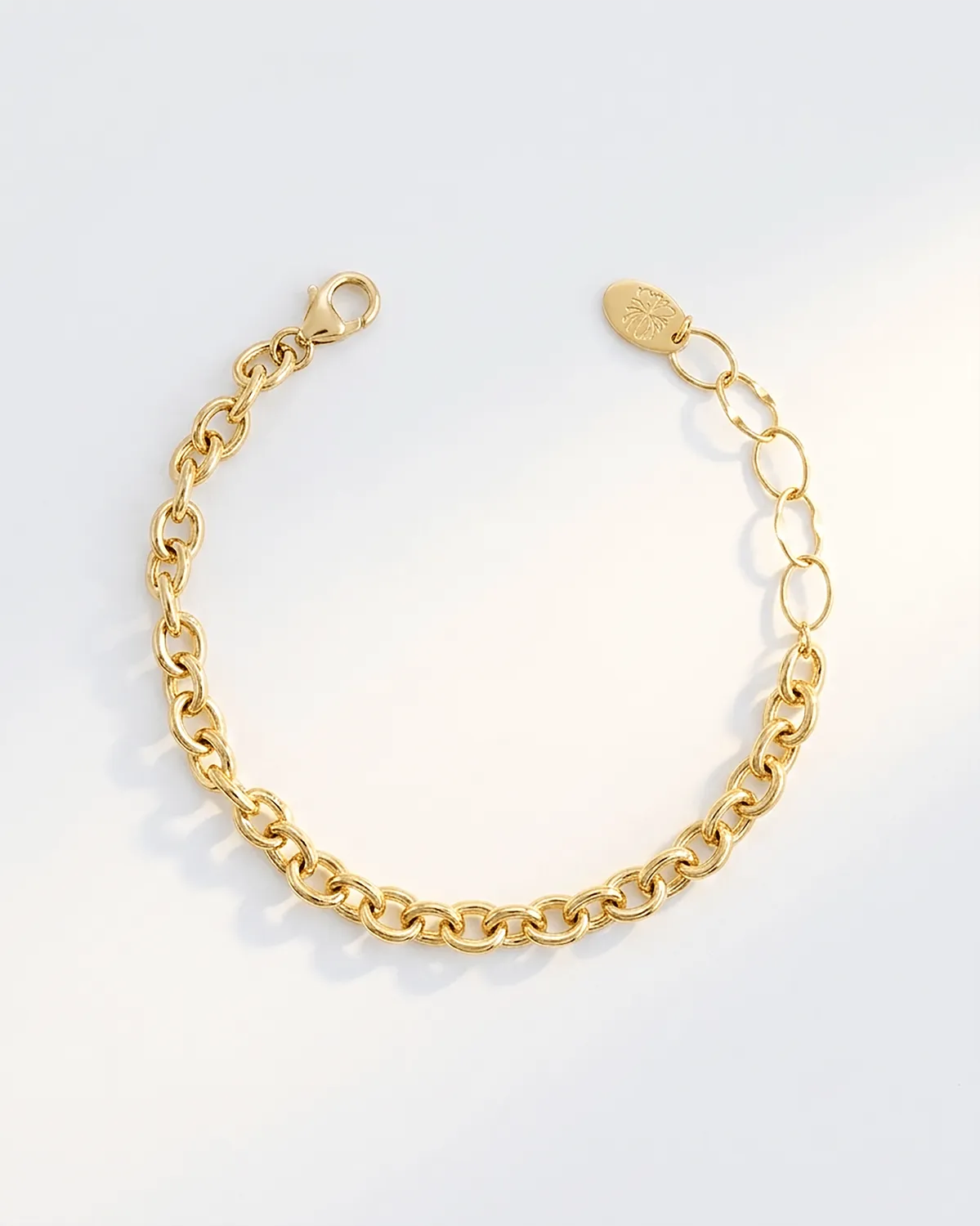 Elise Tsikis Chanes bracelet maille ronde doré