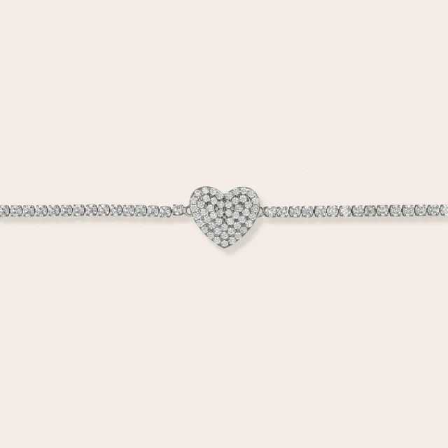 Ultima Edizione Tennis 1,5 mm Cœur bracelet rivière