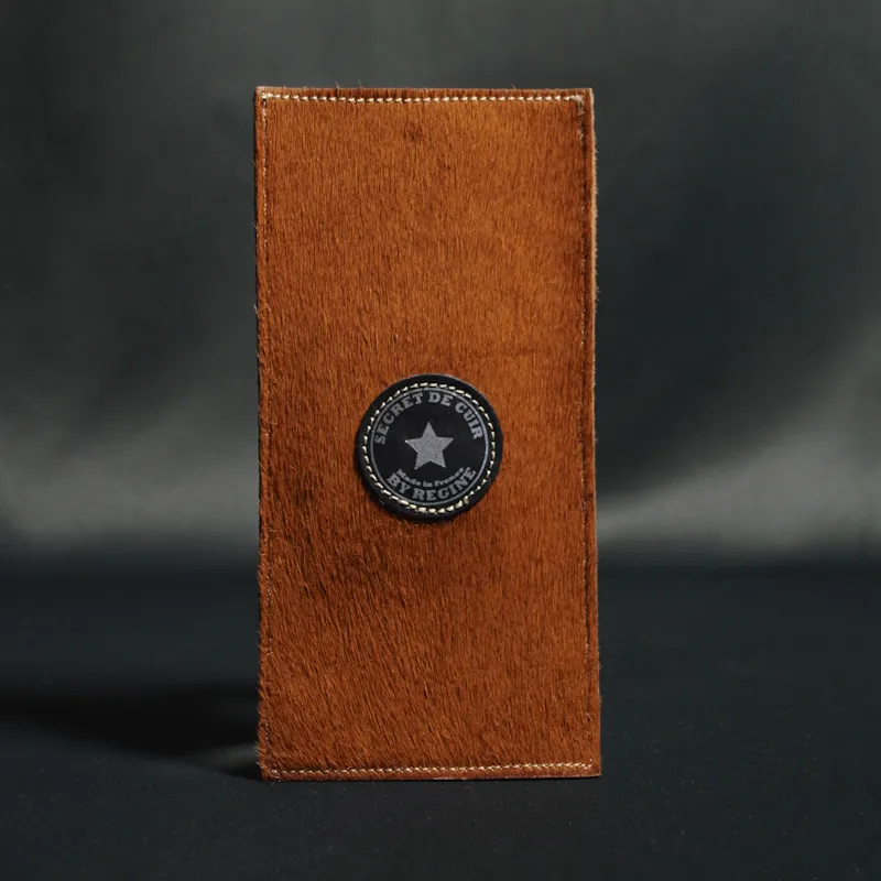 Secret de Cuir étui étrier camel cuir 9x19 cm