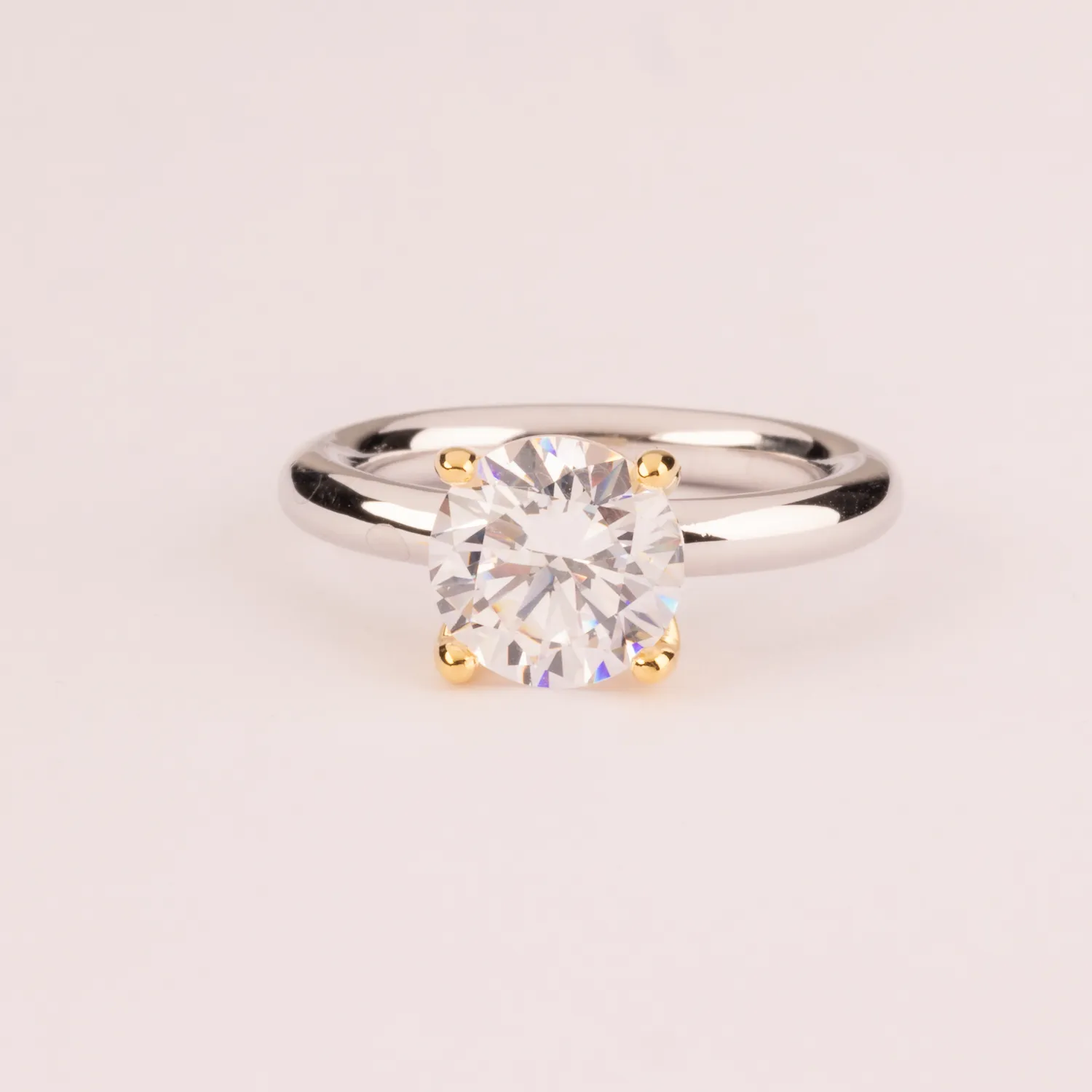 ULTIMA EDIZIONE Solitario 9 mm bague solitaire tige lisse