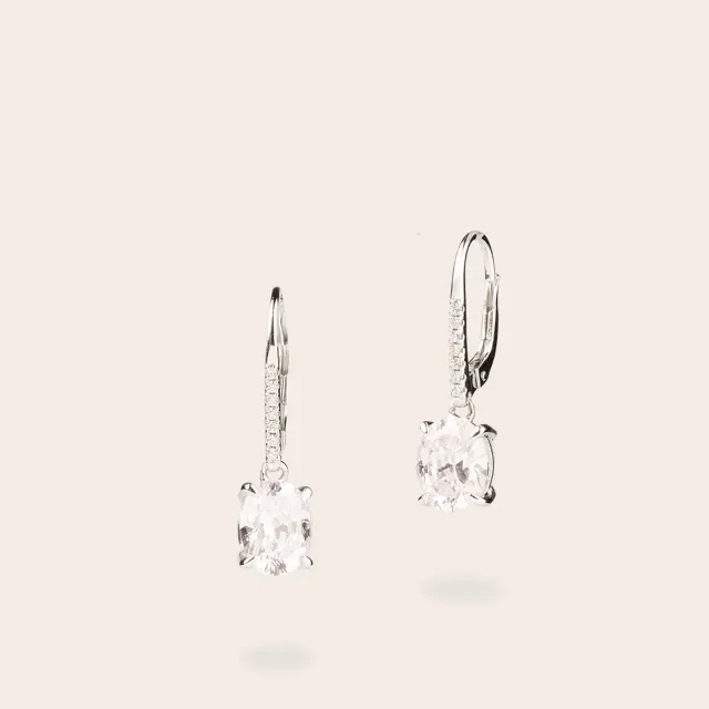 Ultima Edizione Zircone boucles dormeuses blanc