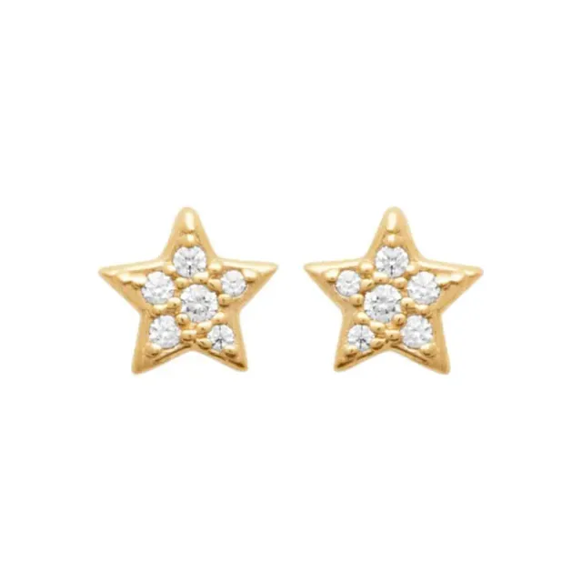 Oriana France étoile clous d’oreilles plaqué or 18 carats