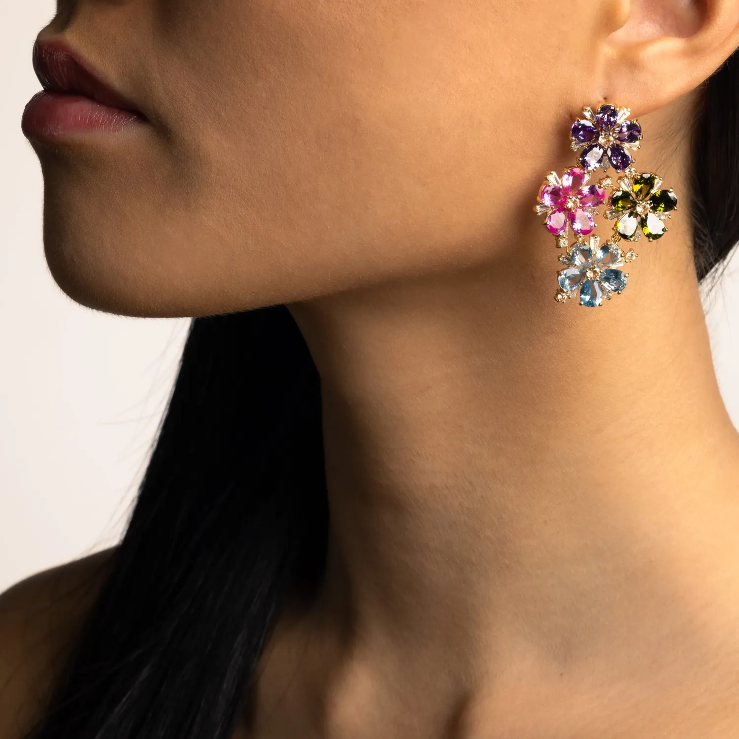 Ultima Edizione Fiori 45 mm boucles d’oreilles pendantes argent