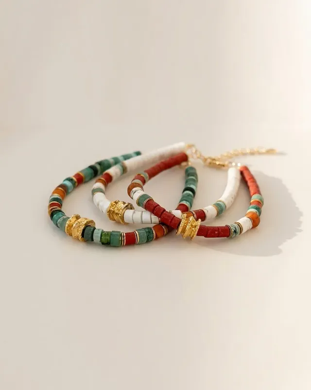 Elise Tsikis Olney bracelet perles vert