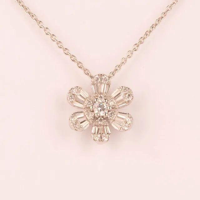 ULTIMA EDIZIONE Flower pendentif zircon blanc